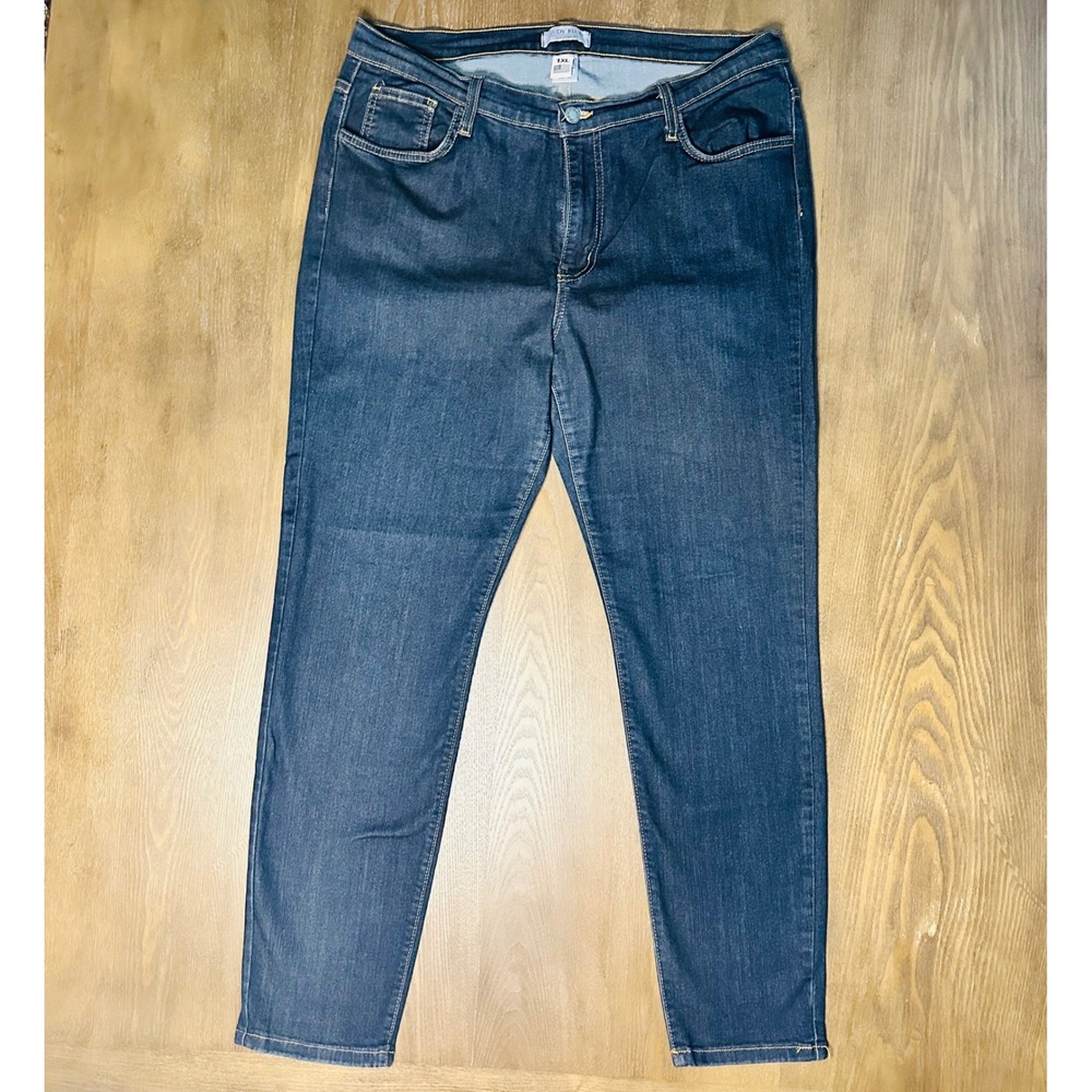 Judy Blue Los‎ Angeles Women's 1XL Blue Denim Jeans Straight Leg Stretch #8376